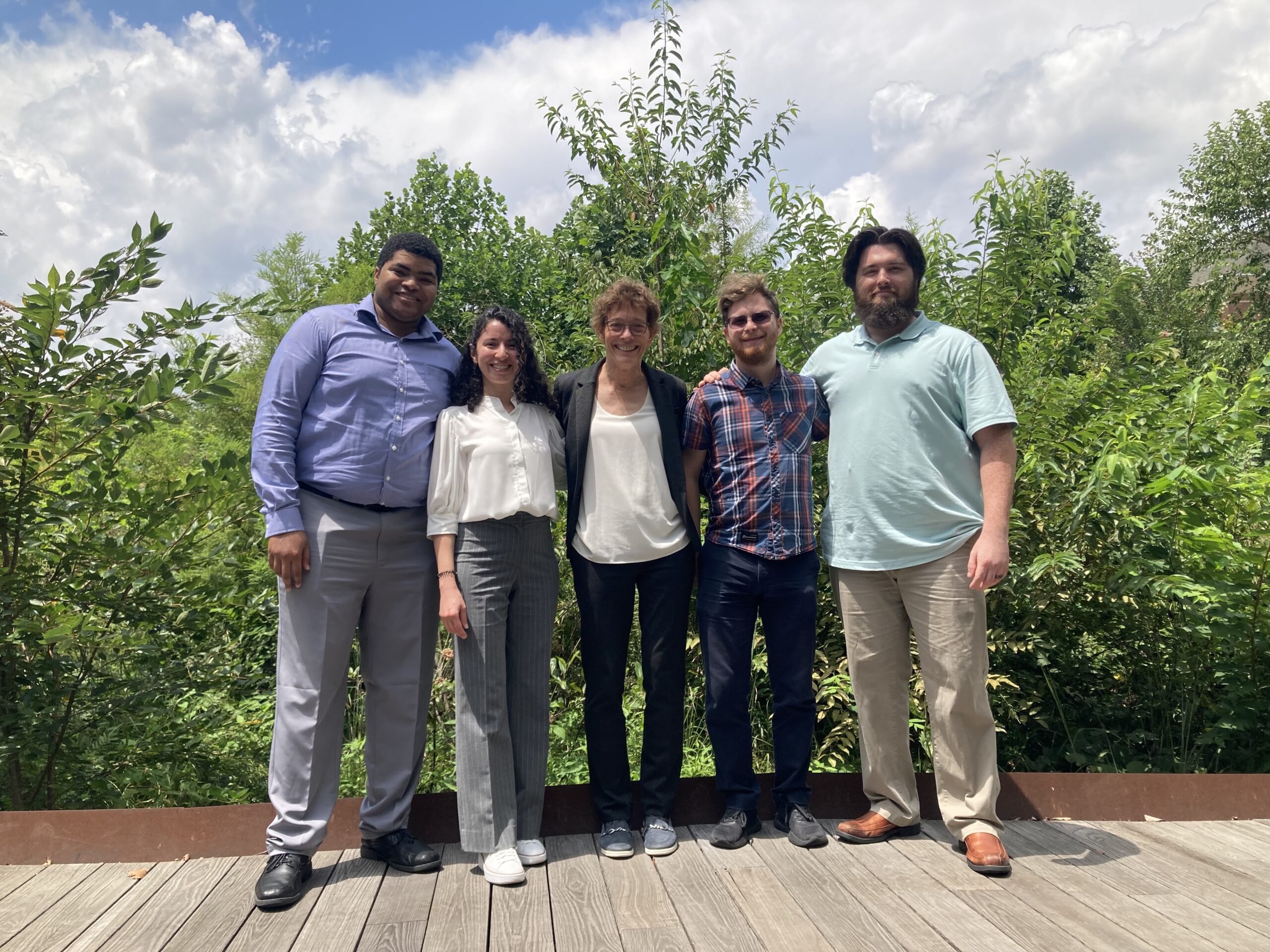 A group of graduate students with their advisor.